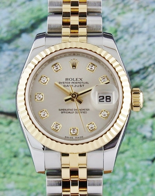 (image for) A ROLEX LADY SIZE OYSTER PERPETUAL DATEJUST - 179173